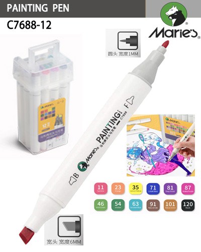 marcadores 12 colores maries